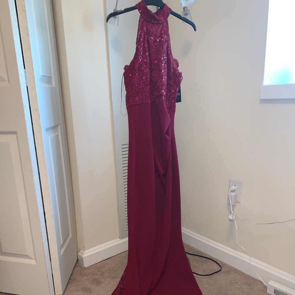 Red Sequin Gown (Lord & Taylor). New with Tags